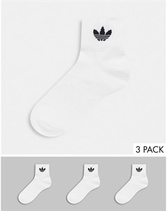 3 пары белых носков с логотипом Adidas originals