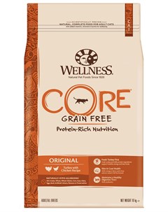 Original Cat Adult беззерновой для взрослых кошек с индейкой и курицей 1 75 кг Wellness core