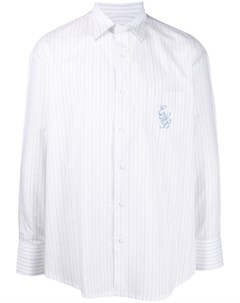 Рубашка в тонкую полоску с вышивкой Ernest w. baker