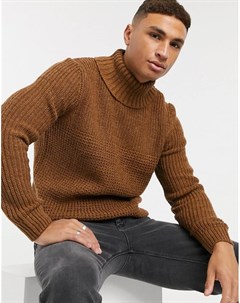 Вязаная водолазка табачного цвета Burton menswear