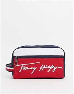 Красный несессер с логотипом Tommy hilfiger