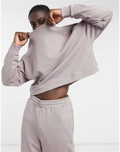 Коричневый выбеленный свитшот в стиле oversized от комплекта Asos design