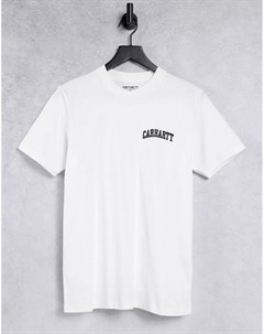Белая футболка с логотипом в университетском стиле Carhartt wip