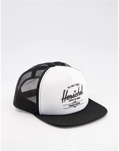 Черно белая бейсболка из сетки Whaler Herschel supply co