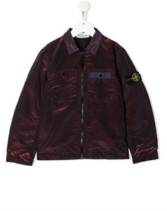 Куртка рубашка с блестящим эффектом Stone island junior