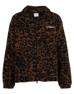 Флисовая куртка с леопардовым принтом Vetements