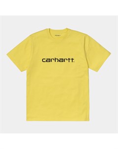 Футболка S S Script T Shirt Limoncello Black 2021 Carhartt wip