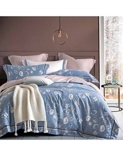 Комплект постельного белья 2 спальный синий Pappel