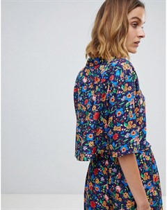 Рубашка от комплекта с отложным воротником и цветочным принтом Inspired Reclaimed vintage
