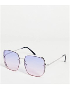 Солнцезащитные очки в стиле 00 х с сиреневыми линзами South beach