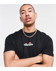 Черная футболка с небольшим логотипом в центре эксклюзивно для ASOS Ellesse