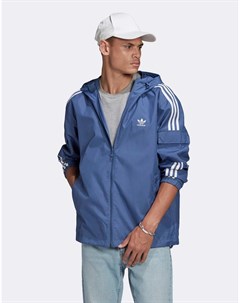 Синяя ветровка с тремя полосками adicolor Adidas originals