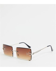 Прямоугольные солнцезащитные очки в стиле 00 х со стразами South beach