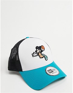 Черная белая и синяя классическая кепка с принтом Микки Мауса New era