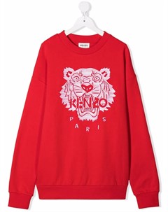 Толстовка с круглым вырезом и принтом Tiger Kenzo kids