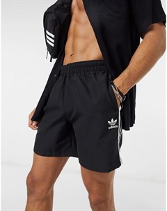 Черные шорты для плавания с тремя полосками adicolor Adidas originals