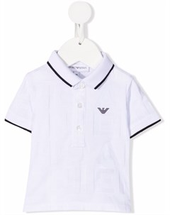 Рубашка поло с короткими рукавами и нашивкой логотипом Emporio armani kids