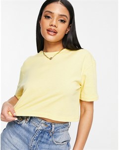 Укороченная желтая футболка In the style
