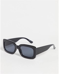 Черные прямоугольные солнцезащитные очки в стиле ретро Pieces