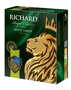 Чай зеленый Royal Green 100 пакетиков Richard