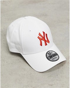 Бейсболка белого цвета с логотипом команды NY Yankees 9FORTY New era