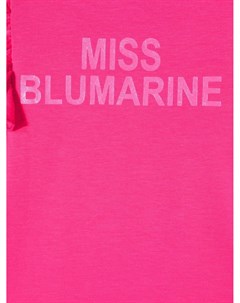 Футболка с оборками и логотипом Miss blumarine