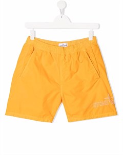 Плавки шорты с вышитым логотипом Stone island junior