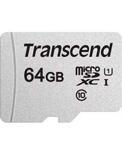 Карта памяти microSDXC 64Gb Class10 TS64GUSD300S w o adapter Transcend