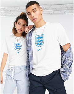 Белая футболка с изображением трех львов Euro 2020 England Nike football