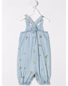 Джинсовый комбинезон с цветочной вышивкой Stella mccartney kids