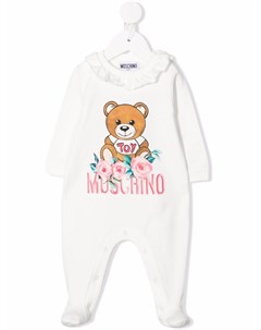 Пижама с цветочной вышивкой Moschino kids