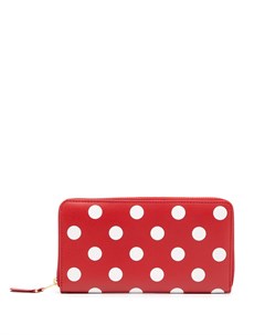 Кошелек с круговой молнией и узором в горох Comme des garçons wallet