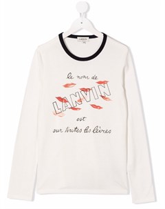 Топ с логотипом и принтом Lanvin enfant