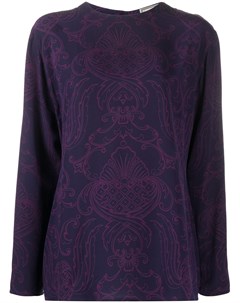 Футболка с принтом Baroque и длинными рукавами Versace pre-owned