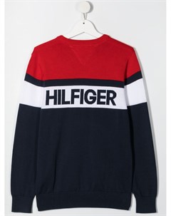 Джемпер в полоску с вышитым логотипом Tommy hilfiger junior