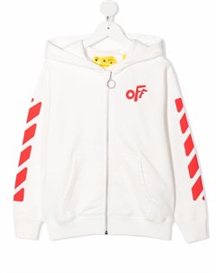 Худи на молнии с логотипом Off-white kids