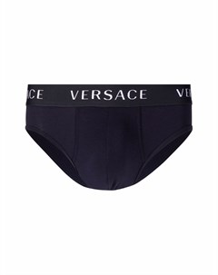 Комплект из двух трусов брифов с логотипом Versace