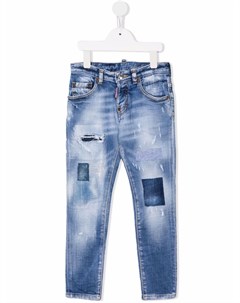 Джинсы кроя слим с прорезями Dsquared2 kids