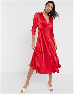 Красное платье на пуговицах Madison Ghost