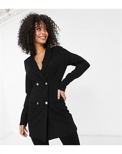 Двубортный трикотажный блейзер черного цвета ASOS DESIGN Tall Asos tall