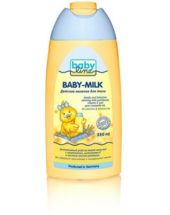Детское молочко для тела с пантенолом витамином Е и маслом ромашки 250мл Babyline