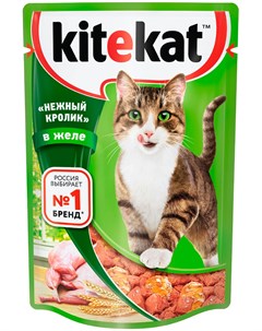 Для взрослых кошек с нежным кроликом в желе 85 гр Kitekat