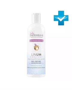 Очищающий крем гель с 1 дня жизни Baby Atopy Prone Skin Cleansing gel for body and hair 200 мл Linum Dermedic