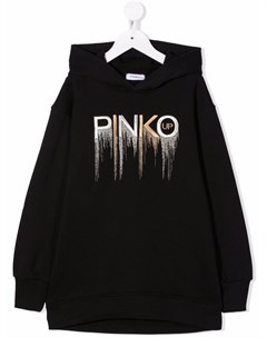 Худи с вышитым логотипом Pinko kids