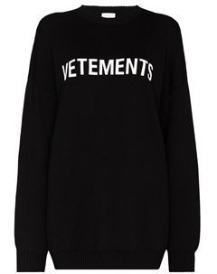 Джемпер с круглым вырезом и логотипом Vetements