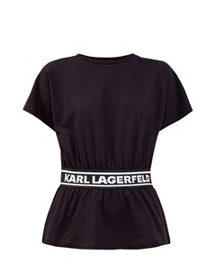 Приталенная футболка из хлопкового джерси Karl lagerfeld