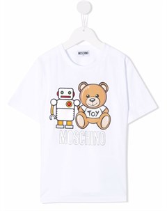 Футболка Teddy Bear с логотипом Moschino kids