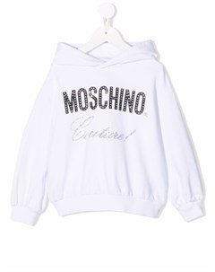 Худи с декорированным логотипом Moschino kids