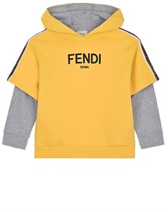 Желтый свитшот с капюшоном Fendi