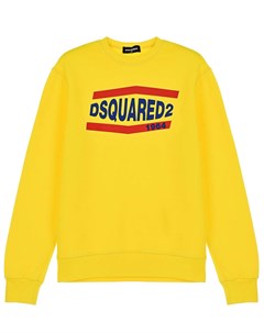 Желтый свитшот с логотипом Dsquared2